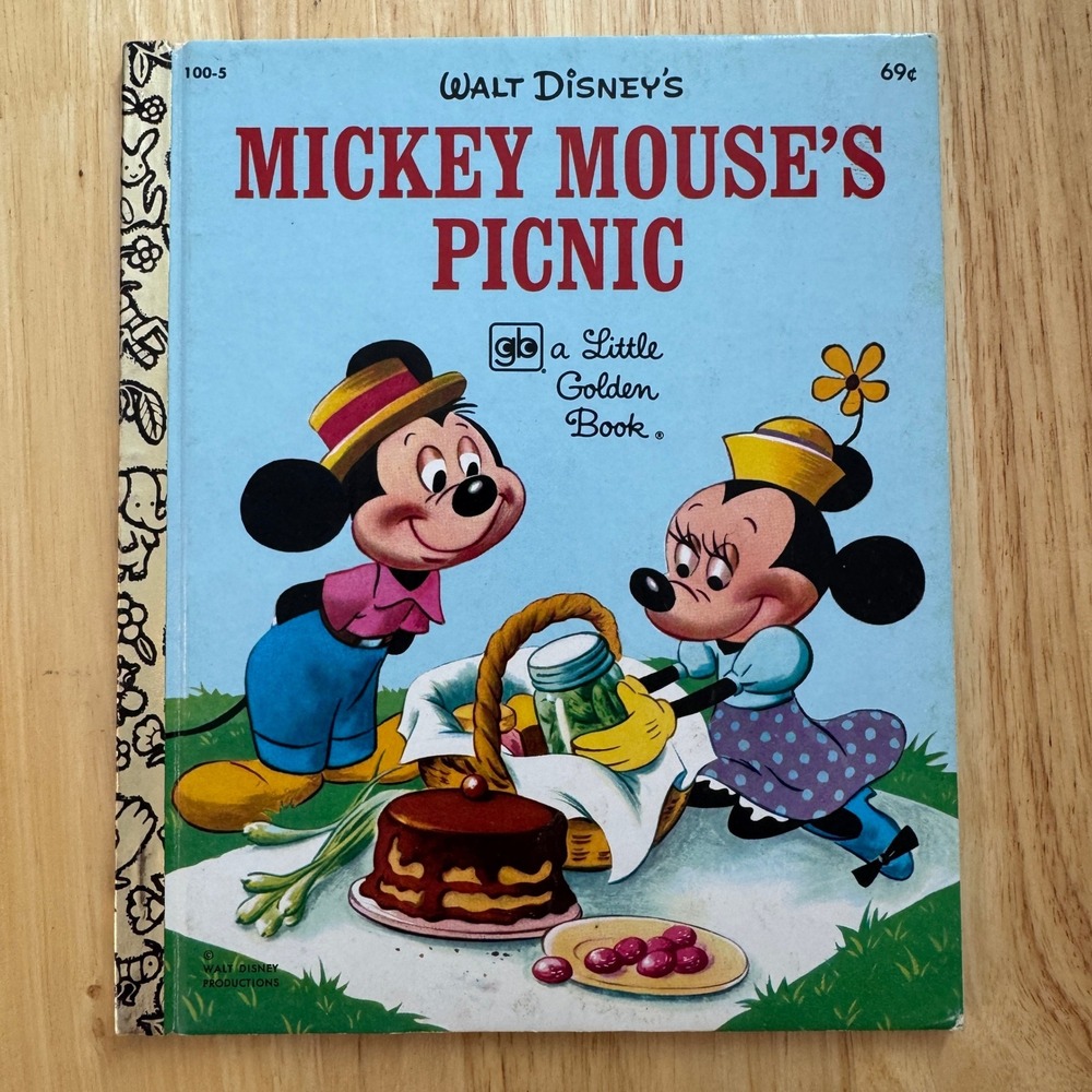 Walt Disney Mickey Mouse's Picnic Little Golden Book 1979 VTG‎ Children's Story